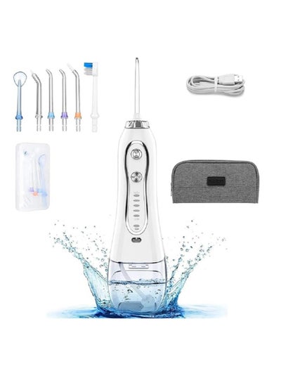 Buy Cordless Water Dental Flosser for Teeth,Leominor 5 Modes Portable Oral Irrigator,with Travel Bag and 7 Jet Tips, IPX7 Waterproof Rechargeable for Home&Travel in Saudi Arabia