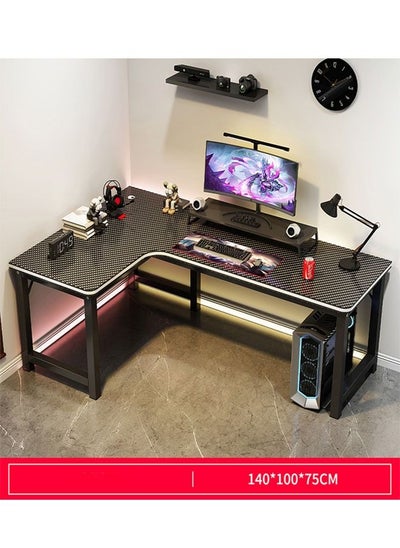 Buy Computer and Multifunction Table Home Office Workstation with Storage Rack 140X100 cm (Right Corner) in UAE