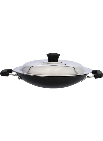 Buy Non Stick Appa Chatti With Stainless Steel Lid Dc1913 Aluminum Durable 3 Layer Construction Cool Touch Handle Suitable For All Types Of Hobs Multi in Saudi Arabia