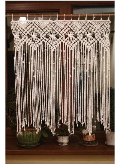 Buy Macrame Curtain, Macrame Wall Hanging Door Curtain Wedding Backdrop Window in Egypt