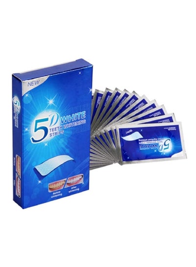 Buy 10-Pieces 5D Teeth Whitening Strips in Egypt