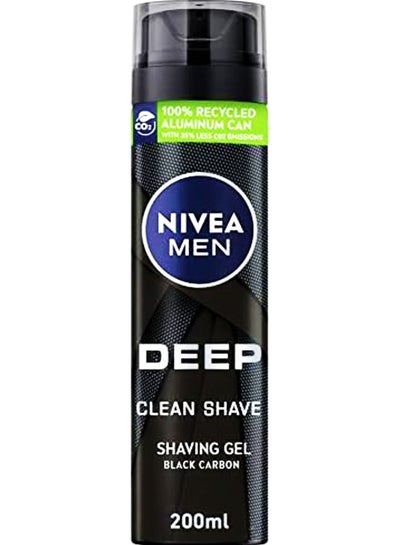 Buy MEN Shaving Gel, DEEP Clean Shave Antibacterial Black Carbon, 200ml in Egypt