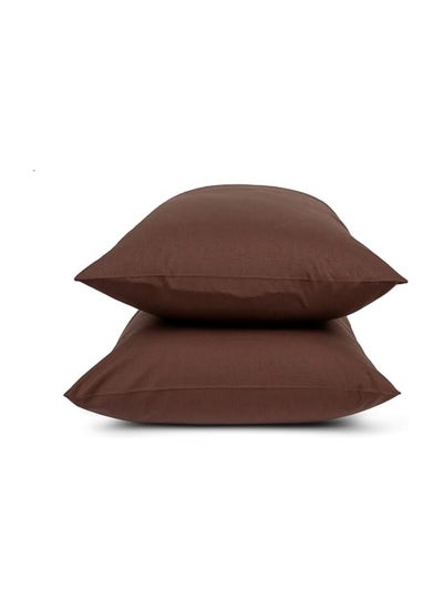 Buy Home Of Linen Pillow Case, Brown, Standard, 1143 in Egypt