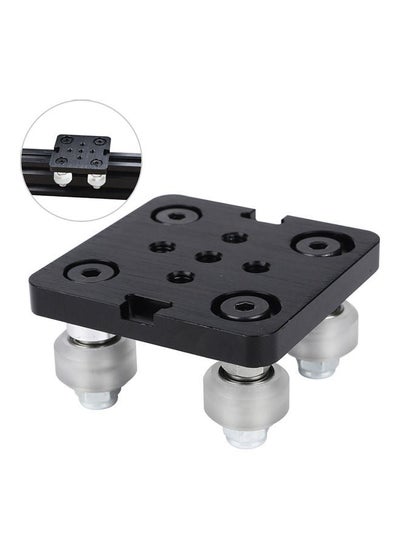 اشتري Mini V Gantry Rod Plate With Wheel Black/Silver في الامارات