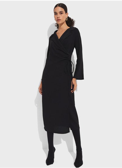 Buy Tie Wrap Detail Dress in UAE