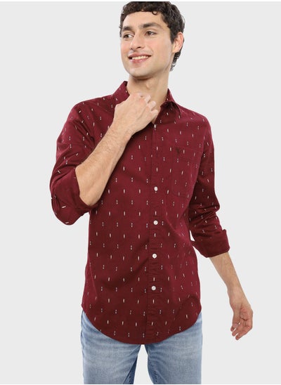 Buy Printed Slim Fit Shirt in Saudi Arabia