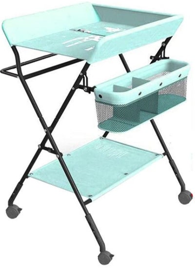 Buy Portable Baby Changing Table With Wheels And Storage Rack And Bag in Saudi Arabia