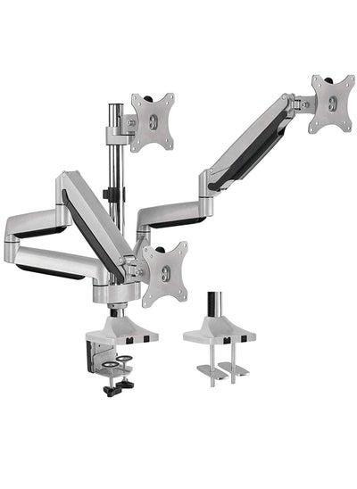 اشتري Triple Monitor Mount Stand - Three Height Adjustable Arms for 3 Computer Screen في الامارات