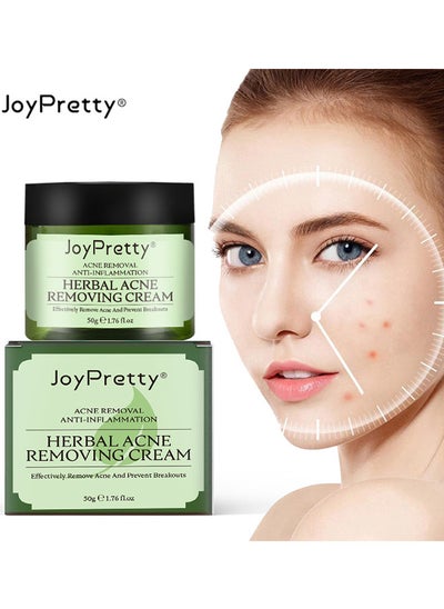 Buy Herbal Acne Treatment Face Cream, Acne Spot Treatment For Face And Acne Dots, Natural Cystic Acne Treatment, For All Skin Types, Premium Acne Scar Cream And Pimple Remover 50G in UAE