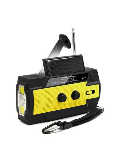 Buy Portable AM/FM & NOAA Radio Outdoor Solar Emergency Hand Crank Radio Reading Light in UAE