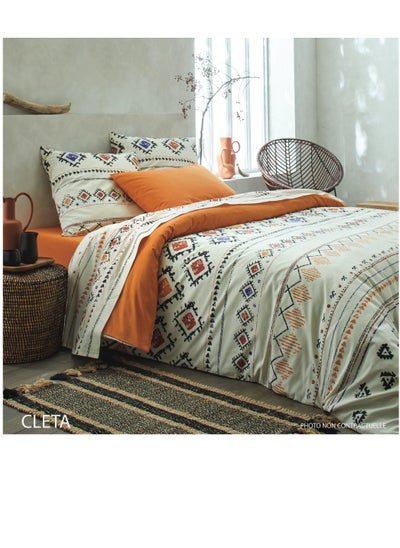 اشتري Hometex Design 100% Cotton Duvet Cover Set - Printed - CLETA (240x200 cm) في الامارات