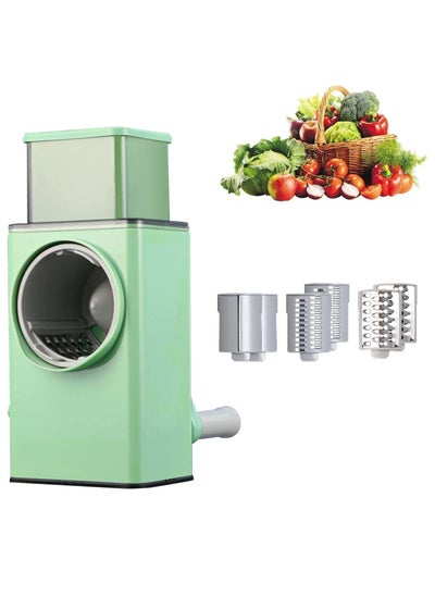 اشتري Rotary Cheese Grater, X Home Rotary Cheese Grater,Handheld Vegetables Slicer Cheese Shredder 3 in 1 في الامارات