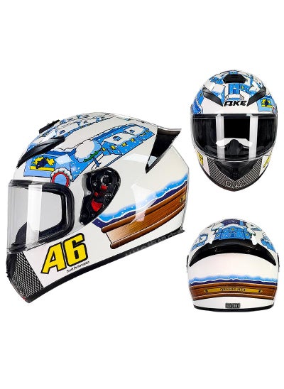 Buy Full Face Motorbike Helmet Motorcycle Adult Rider Biker Sports Crash Helmet in Saudi Arabia