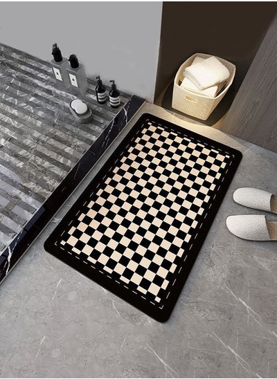 Buy Luxury Bathroom Rug Mat Super Soft Water Absorbent Microfiber Non-Slip Mat Not Moldy Kitchen Porch Floor Mat Bath Rug 40*60cm in UAE