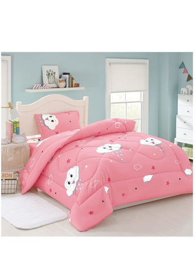 Buy Soft and Fluffy Medium Fill 3 Piece Crib Bedding Set Reversible Bedspread Comforter Set One Size for Boys Girls in Saudi Arabia