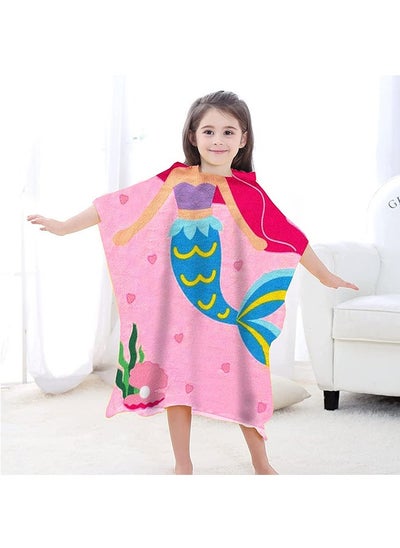 اشتري Kids Beach Towels Hooded, Hooded Towel, Microfiber Super Soft Robe  Quick Dry, Poncho Bathrobe for Girls Travel Swim Bath في السعودية