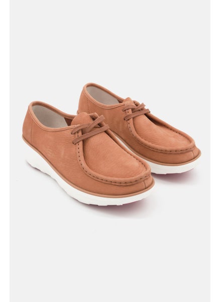 Buy Women Lace Up Casual Shoes, Tan in UAE