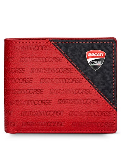 اشتري Ducati Corse Trionfo Red Genuine Leather Wallet For Men - DTLGW2200302 في الامارات