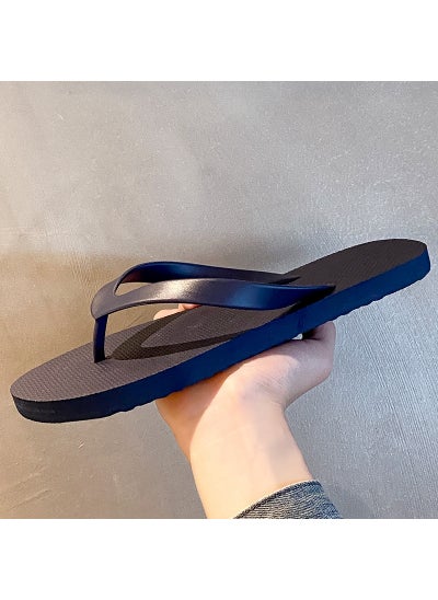 Buy Chic Mens Summer Flip-Flops Casual Anti-Slip Flatdark blue dark blue in Saudi Arabia