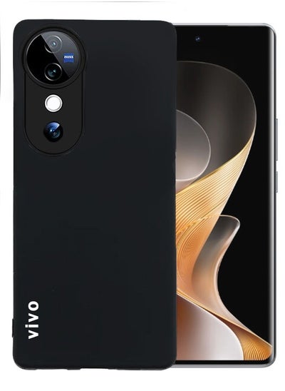 اشتري غطاء حماية واقٍ لهاتف VIVO V40 5G باللون الأسود، مصنوع من مواد صديقة للبيئة وغير ضارة في السعودية