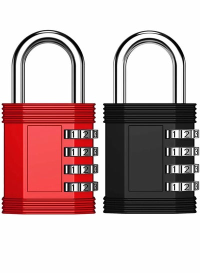 Buy 2 Pack Combination Lock Outdoor 4 Digit Padlock Waterproof for Indoor and Rustless Die-Cast School Gym Locker, Sports Hasp Storage, Fence, Gate, Case in Saudi Arabia