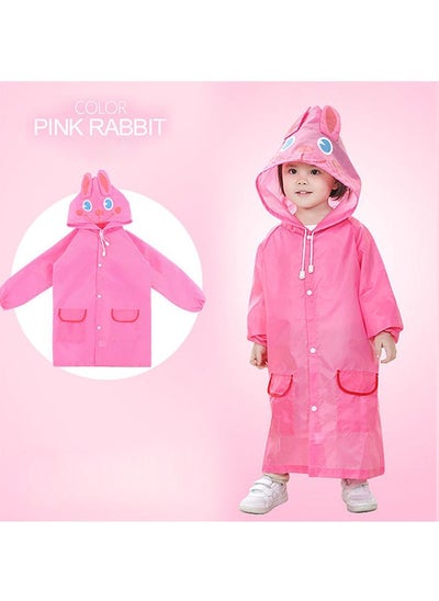 Buy Kids Raincoat Rain Poncho with Hood, Cartoon Waterproof Reusable Rainwear for Boys Girls in Saudi Arabia