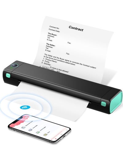 Buy Portable Thermal Printer Wireless Travel M08F Letter Bluetooth Mobile Inkless Printer Compatible with Android iOS Phone and Laptop Support 8.26" X 11.69" A4 Paper in Saudi Arabia