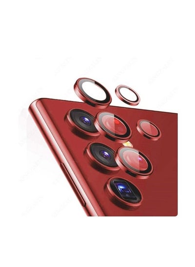 Buy GOLDEN MASK For Samsung Galaxy S23 Ultra Screnn Camera Lens Glass (Red) in Egypt