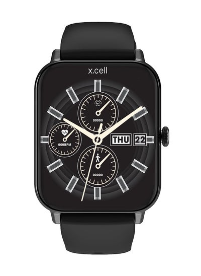 Buy Xcell G8 Talk Smart watch, Heart Rate/Blood Pressure/Oxygen Level Monitoring, Receive & Make Calls,Water Resistance: IP67, 1 Week Battery Life, Compatibility: IOS/Android-Black in UAE