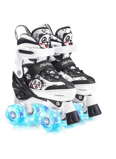 Buy Roller Skates for Girls and Boys with Light up Wheels with4 Size Adjustable Panda Roller skates for Toddlers Kids Indoor & Outdoor Illuminating Skates for Children Beginners in Saudi Arabia