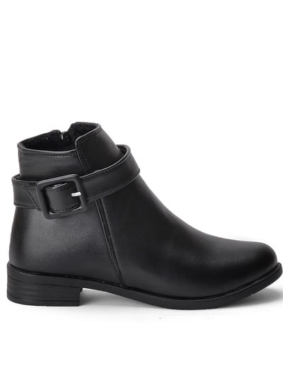 اشتري Ankle Boots With Accessories G-16 Leather - Black في مصر