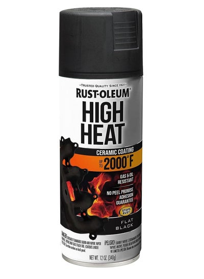 Buy Spray Paint Automotive High Heat Flat Black 12oz in UAE