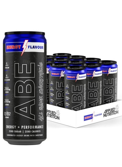 Buy Abe Ultimate Pre Workout Drink, Energy Flavor, 330 Ml Pack of 12 in UAE