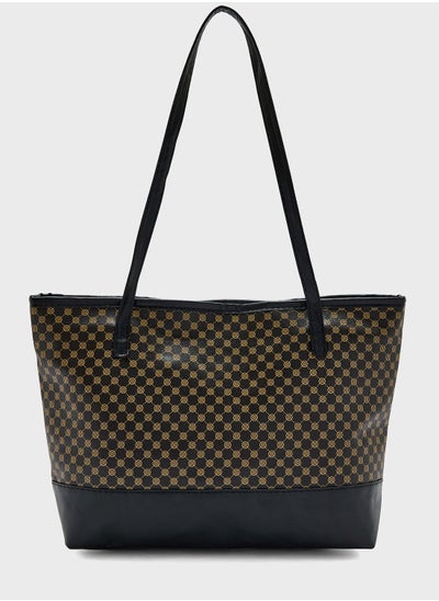 Buy All Over Print Shoulder Tote Bag in UAE