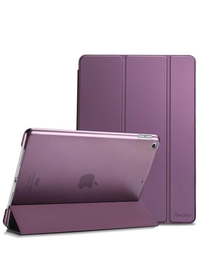 Buy iPad 10.2 Case - Compatible with 9th Generation (2021), 8th Generation (2020), 7th Generation (2019) - Slim Stand Hard Back Shell Protective Smart Cover for 10.2 iPad - Purple in UAE