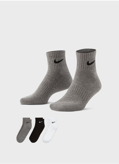 Buy 3 Pack Everyday Cushion Ankle Socks in Saudi Arabia