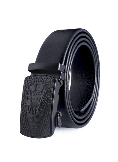 Buy 120CM Creative Casual Versatile Wear Resistant Leather Automatic Buckle Belt in UAE