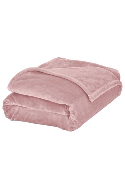 Buy Lightweight Velvet Blanket, Mora Series, 350GSM, Double Size 260 x 240 cm, Extra Soft All Season Fleece Blanket, Bed And Sofa Blanket in Saudi Arabia