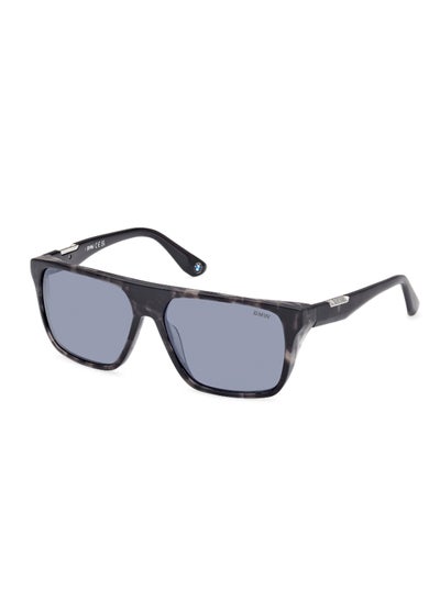 اشتري Men's Mirrored Navigator Shape Acetate Sunglasses BW0040-H56C57 - Lens Size: 57 Mm - Havana في الامارات