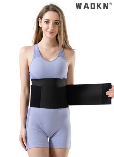 اشتري 4-Meter-Long Elastic Waistband for Sports,Fitness, Abdominal Tightening, Women'S Wrapped Abdominal Exercise Belt, Slimming Thin Shaping Belt Adjustable Fat Burning Shaping Waistband(Black) في الامارات