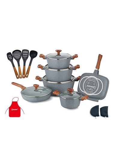 اشتري 19Pcs Granite Cookware Set 2040 في الامارات