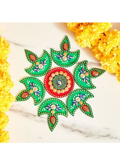 Buy Luminious Deepak Rangoli 18x0.5x18 cm in UAE