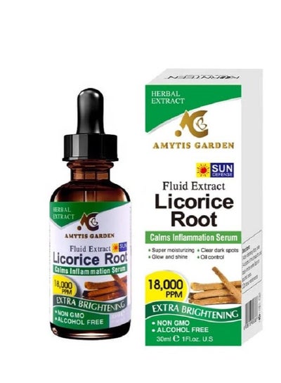 Buy Licorice Root Natural Extract Liquid Multiple Vitamins Facial Serum 30ml in Saudi Arabia