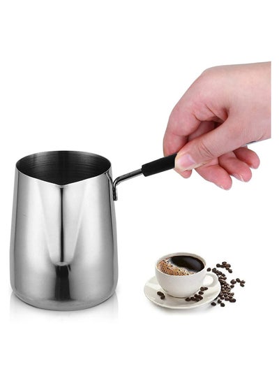 Buy Premium Stainless Steel Coffee and Butter Warmer (Silver, 600ml) in UAE