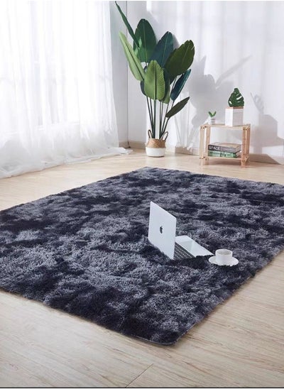 اشتري Area Rug Fluffy Shag Rugs Floor Mat Modern Luxury Rectangle Carpet Ultra Soft Comfy for Bedside Bedroom Living Room Kid Room Home Hotel Office Grey 140cm*200cm في الامارات