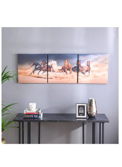 Buy 3-Piece Lorena Unicorn Stretched Canvas 40x40x1.8cm in UAE