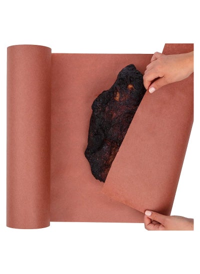 اشتري Pink Butcher Paper Roll Food Grade Peach Butcher Paper for Smoking Meat Unbleached Unwaxed and Uncoated Kraft Paper Roll 45.7cmx53m في السعودية