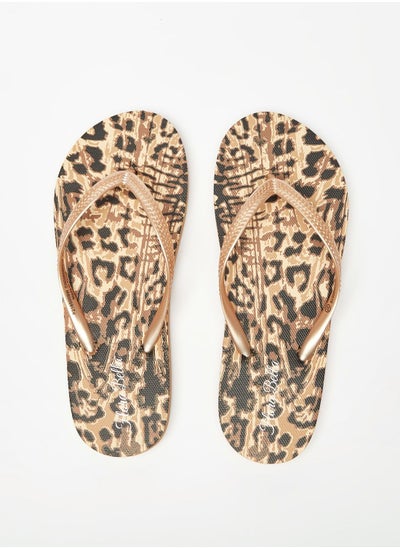 Buy Flora Bella Animal Print Flip Flops in UAE