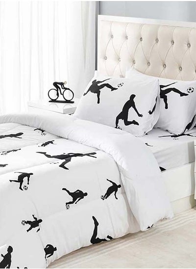 Buy Silhouette Queen-Sized Comforter Set, White - 230x220 cm in UAE