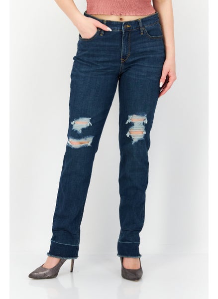 اشتري Women Slim Fit Wash Stretchable Denim, Indigo في الامارات